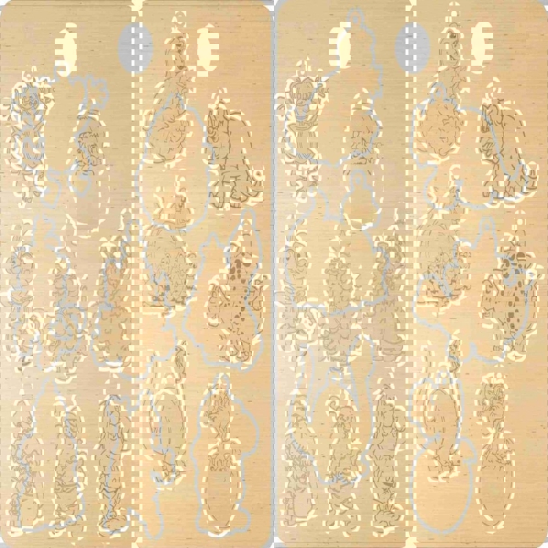 طرح اسباب بازی کریسمس حکاکی شده با دستگاه مناسب برای استفاده در دستگاه های cnc چوب و cnc لیزر - laser cut engraved christmas toys cdr file