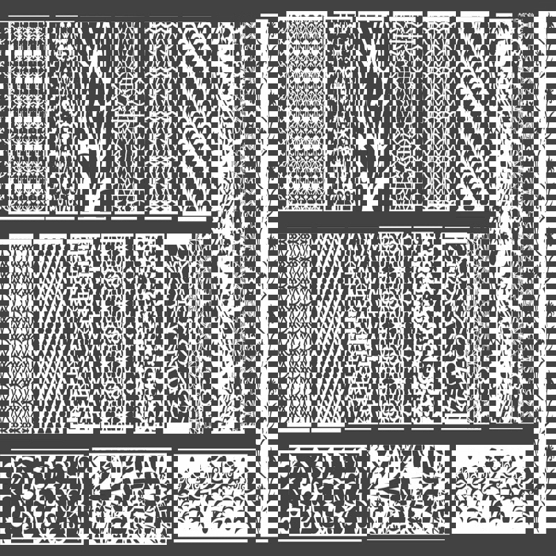 طرح با طرح هندسی و پنل های تزئینی مناسب برای استفاده در دستگاه های cnc چوب و cnc لیزر - decorative panels geometric patterns cdr file