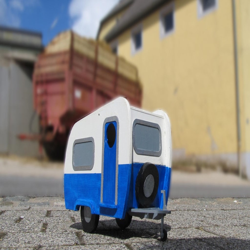 طرح خانه پرنده کاروانی مناسب برای استفاده در دستگاه های cnc چوب و cnc لیزر - laser cut caravan bird house cdr file