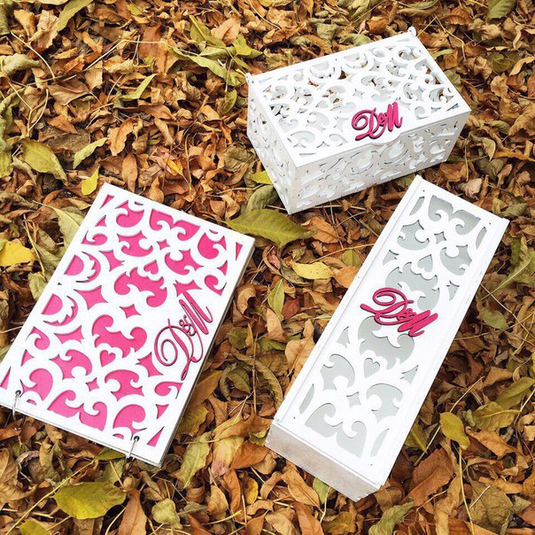 طرح جعبه چوبی تزئینی با درب کشویی، مناسب برای استفاده در دستگاه های cnc چوب و cnc لیزر - laser cut decorative wooden box with sliding lid template cdr file