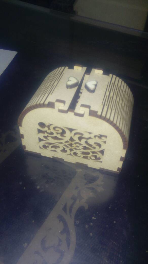 طرح جعبه جواهرات چوبی ، 3x2 مناسب برای استفاده در دستگاه های cnc چوب و cnc لیزر - laser cut wooden jewellery box 3x2 cdr file