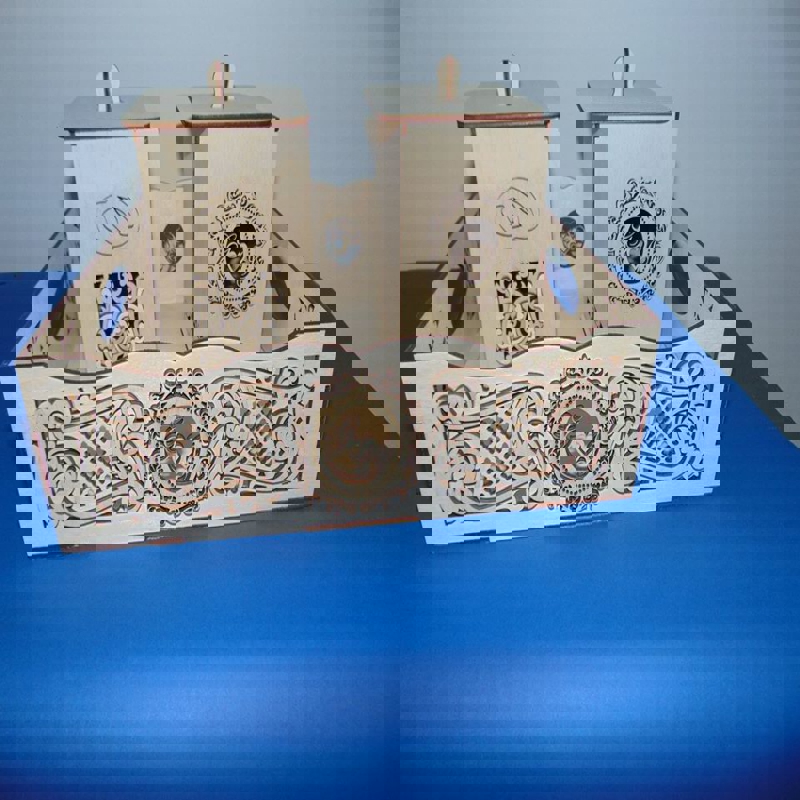 طرح سینی مناسب برای استفاده در دستگاه های cnc چوب و cnc لیزر - laser cut tray template cdr file