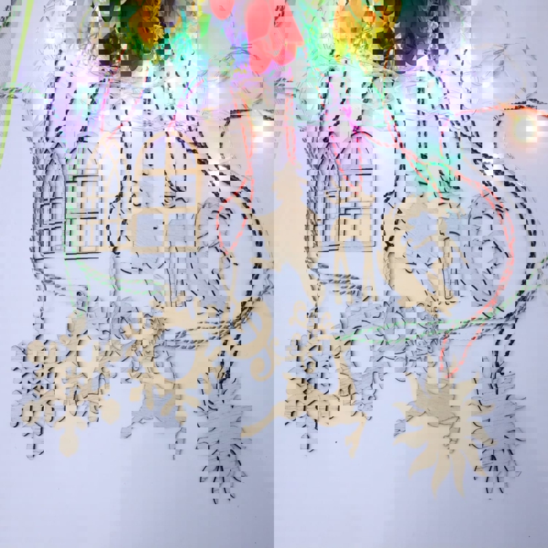 طرح مجموعه تزئینات کریسمس مناسب برای استفاده در دستگاه های cnc چوب و cnc لیزر - laser cut christmas ornament set tree decorations cdr file