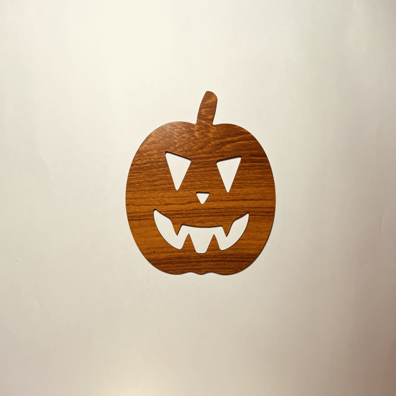 طرح کدو تنبل چوبی ناتمام مخصوص هالووین مناسب برای استفاده در دستگاه های cnc چوب و cnc لیزر - laser cut halloween unfinished wooden pumpkin craft cutout cdr file