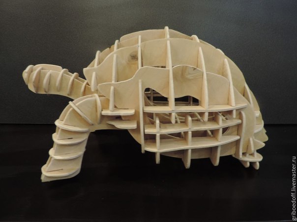 طرح پازل سه بعدی لاک پشت مناسب برای استفاده در دستگاه های cnc چوب و cnc لیزر - turtle 3d puzzle cdr file