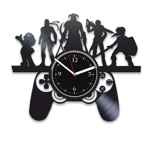 طرح ساعت گیمر مناسب برای استفاده در دستگاه های cnc چوب و cnc لیزر - gamer clock cdr file