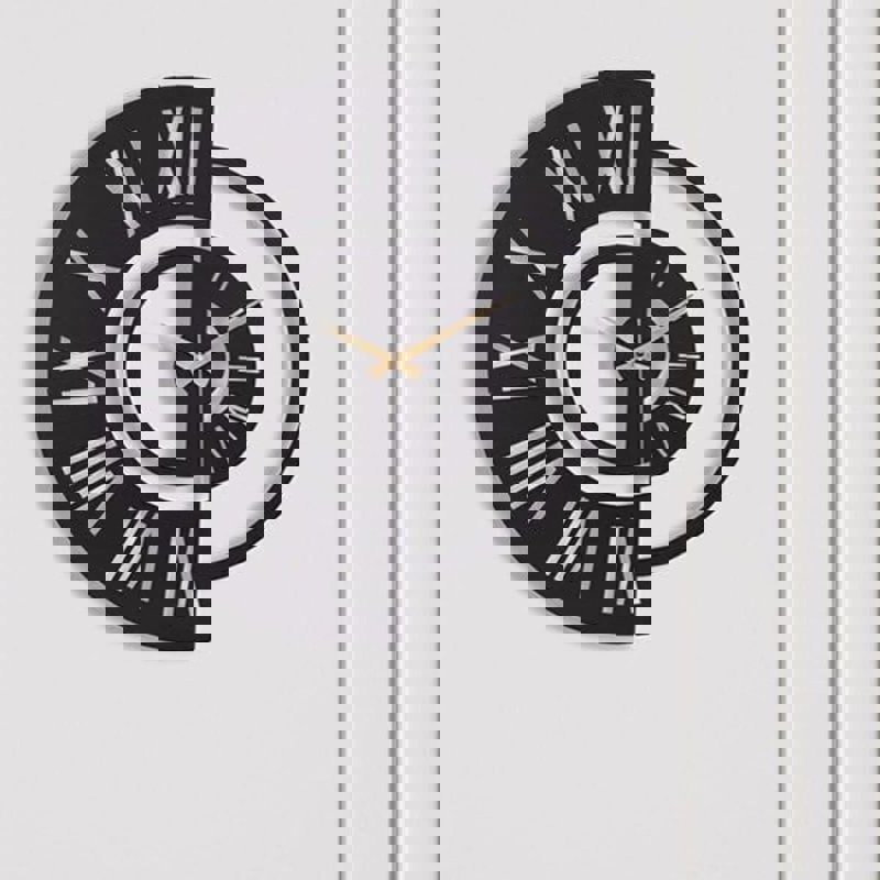 طرح ساعت دیواری مدرن مناسب برای استفاده در دستگاه های cnc چوب و cnc لیزر - laser cut modern wall clock