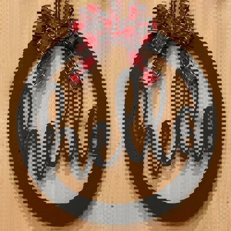 طرح تابلوی درب سلام تابلوی درب خوش آمدگویی مناسب برای استفاده در دستگاه های cnc چوب و cnc لیزر - laser cut hello door sign welcome door sign