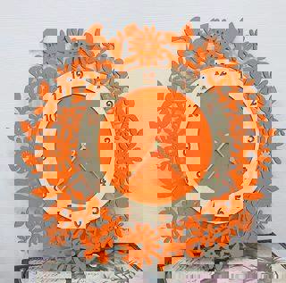 طرح ساعت دیواری فانتزی chasy ok مناسب برای استفاده در دستگاه های cnc چوب و cnc لیزر - chasy ok wall clock fancy dxf file