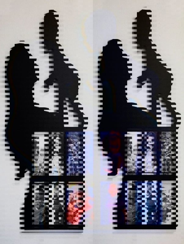 طرح قاب عکس روز مادر ، قاب عکس کودک با مادر مناسب برای استفاده در دستگاه های cnc چوب و cnc لیزر - laser cut personalized mothers day photo frame baby photo frame with mother