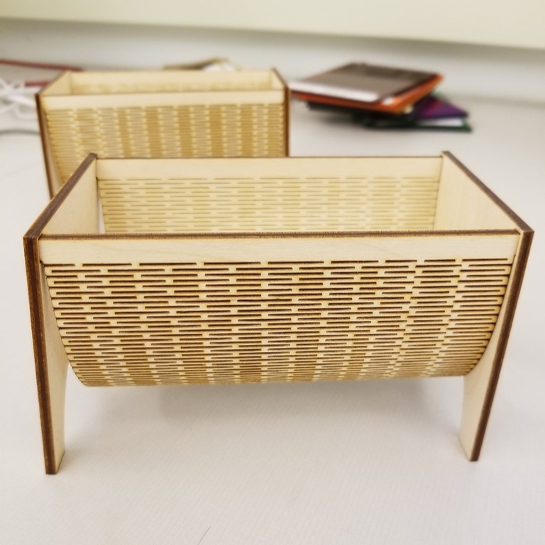 طرح مخصوص کارت ویزیت با طرح منحنی سهموی مناسب برای استفاده در دستگاه های cnc چوب و cnc لیزر - laser cut parabolic curve business card holder svg file