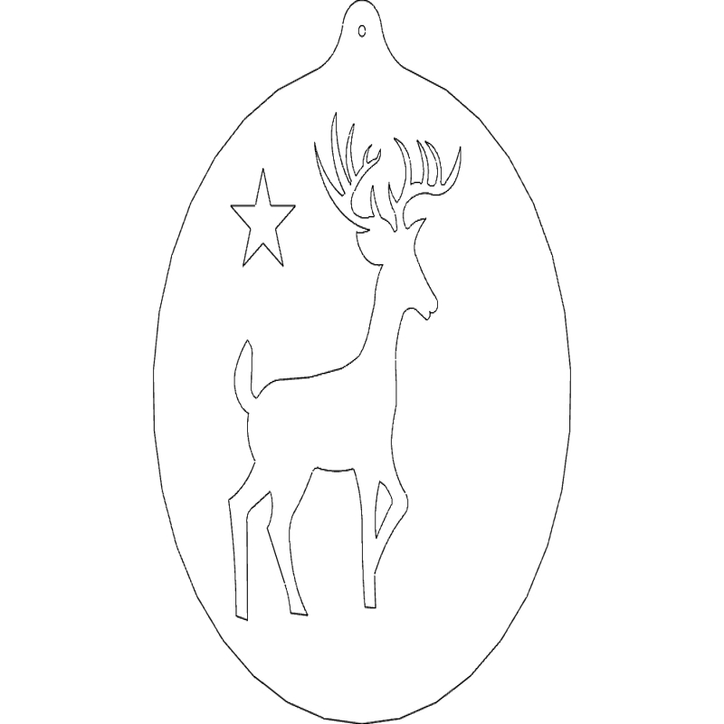 طرح گوزن مناسب برای استفاده در دستگاه های cnc چوب و cnc لیزر - deer orn dxf file