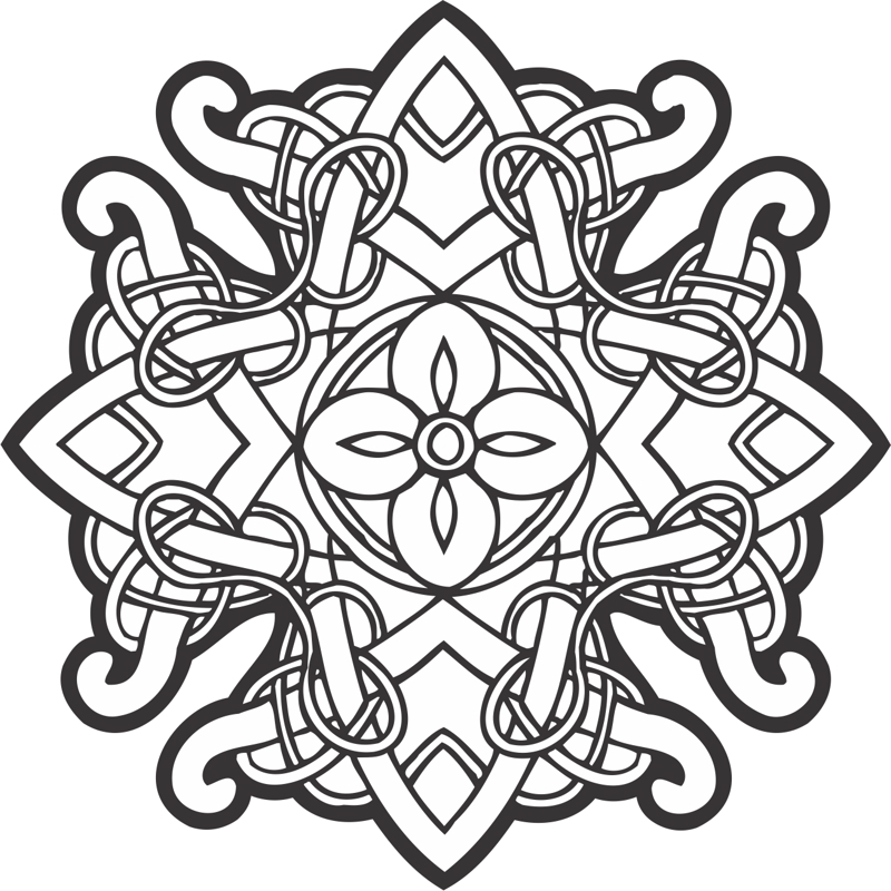 طرح تزئینات سلتیک مناسب برای استفاده در دستگاه های cnc چوب و cnc لیزر - celtic ornament decor cdr file