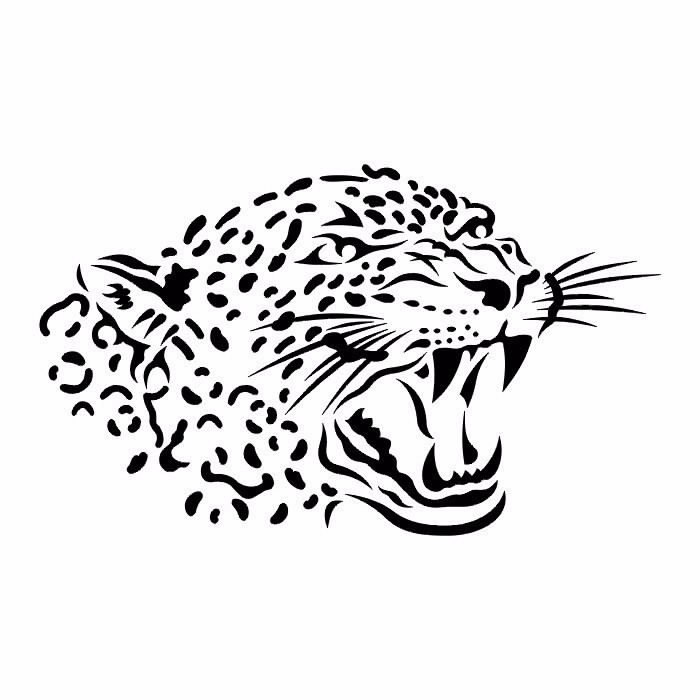طرح شابلون پلنگ مناسب برای استفاده در دستگاه های cnc چوب و cnc لیزر - leopard stencil cdr file