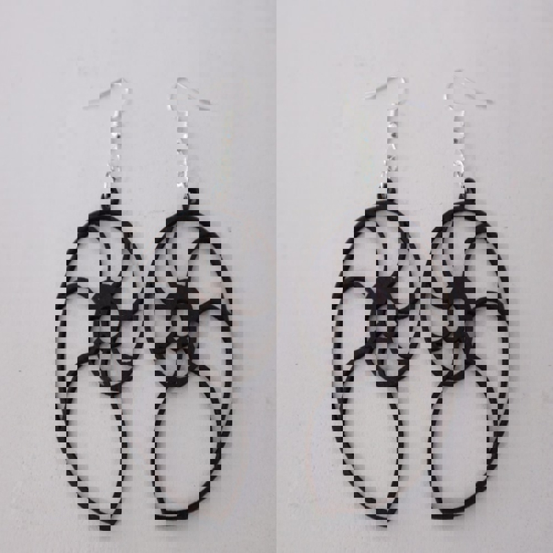 طرح گوشواره طرح قطره ناتیلوس مناسب برای استفاده در دستگاه های cnc چوب و cnc لیزر - laser cut nautilus drop earrings dxf file