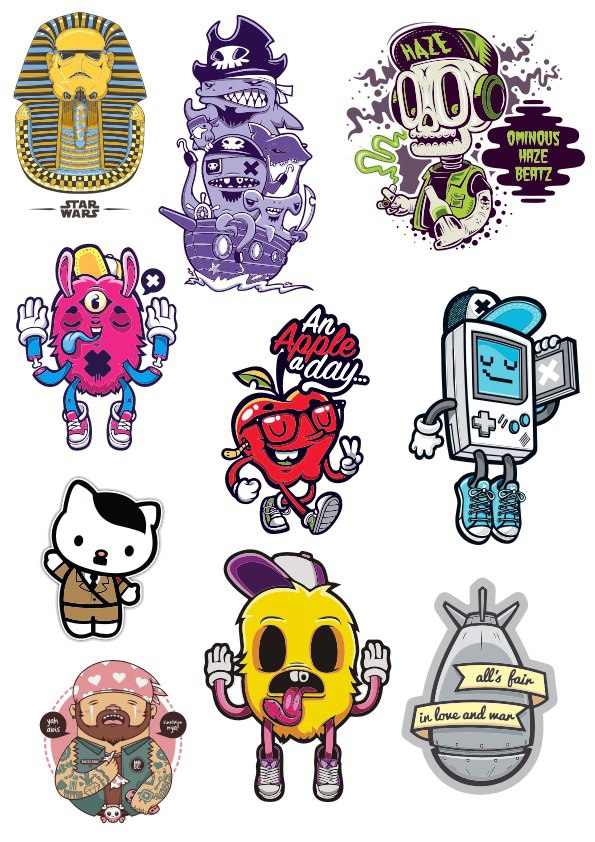 طرح فایل وکتور مجموعه طرح تی‌شرت مناسب برای استفاده در دستگاه های cnc چوب و cnc لیزر - t shirt style vector set cdr file