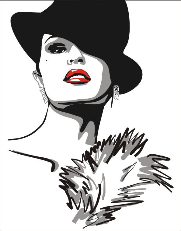 طرح فایل وکتور چهره ماه ۲ زن زیبا مناسب برای استفاده در دستگاه های cnc چوب و cnc لیزر - beautiful women moon face 2 vector cdr file