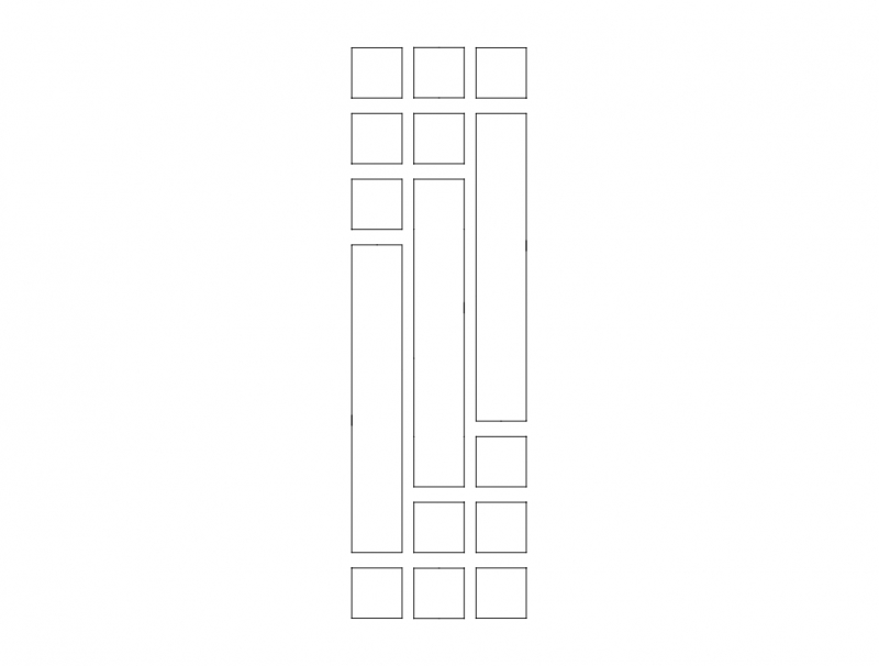 طرح درب ام دی اف ۱۴ مناسب برای استفاده در دستگاه های cnc چوب و cnc لیزر - mdf door design 14 dxf file