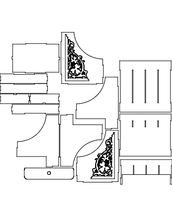 طرح فواد مناسب برای استفاده در دستگاه های cnc چوب و cnc لیزر - fouad dxf file