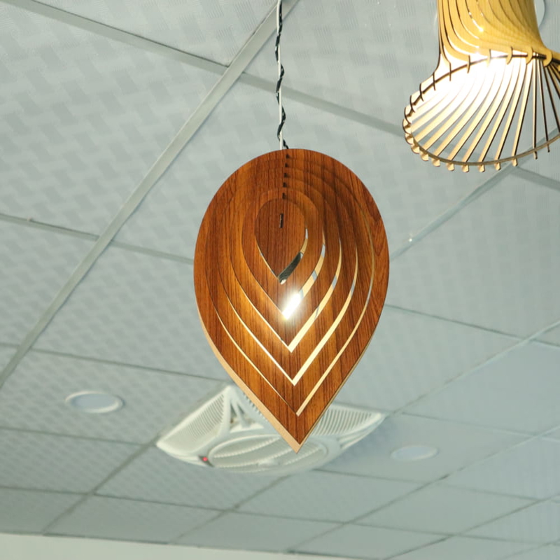 طرح چراغ آویز چوبی مناسب برای استفاده در دستگاه های cnc چوب و cnc لیزر - laser cut wood pendant lamp cdr file