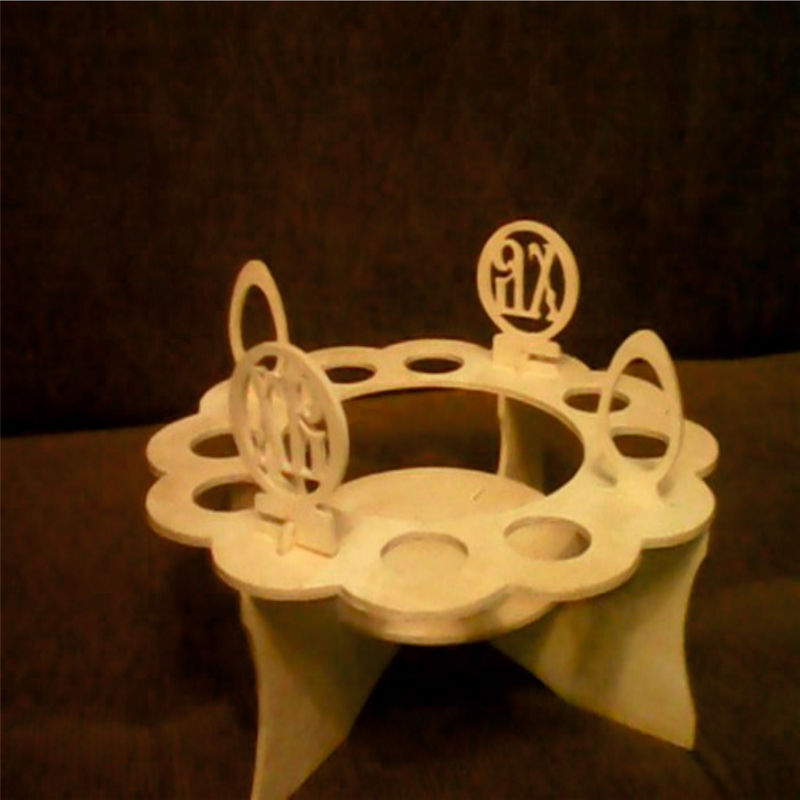 طرح فایل سی دی آر podstavka pod kulich 2 مناسب برای استفاده در دستگاه های cnc چوب و cnc لیزر - podstavka pod kulich 2 cdr file