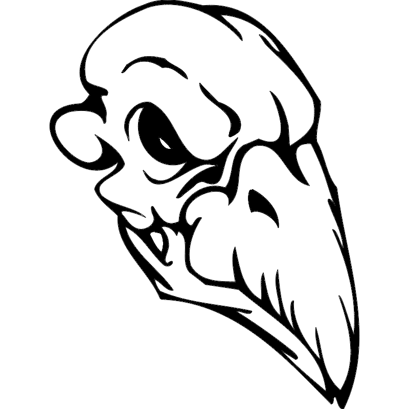 طرح جمجمه شماره 005 مناسب برای استفاده در دستگاه های cnc چوب و cnc لیزر - skull 005 dxf file