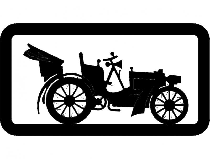 طرح قدیمی مناسب برای استفاده در دستگاه های cnc چوب و cnc لیزر - oldtimer dxf file