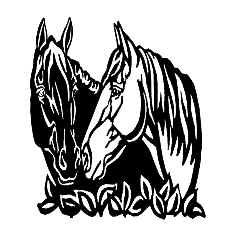طرح اسب مناسب برای استفاده در دستگاه های cnc چوب و cnc لیزر - horses dxf file