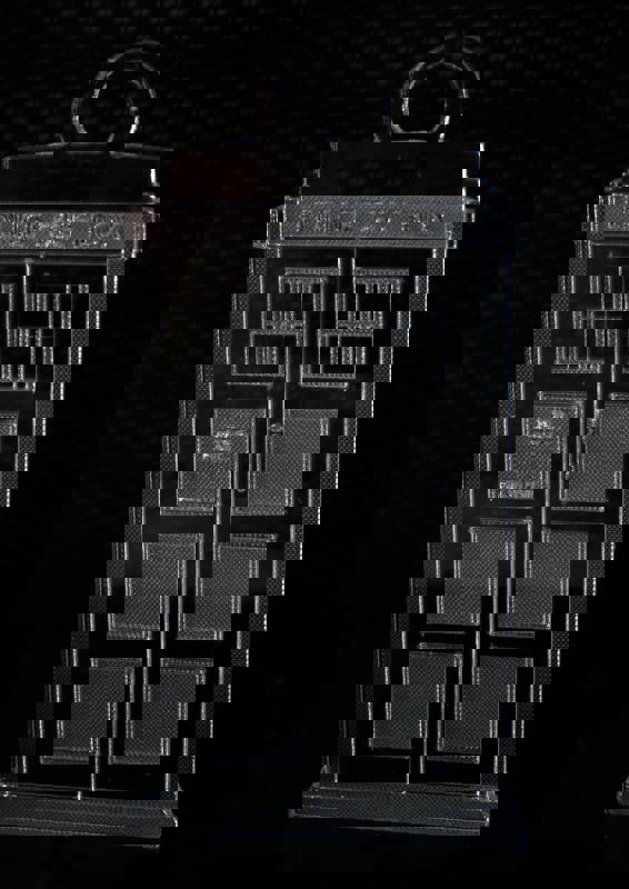 طرح گردنبند تاردیس مناسب برای استفاده در دستگاه های cnc چوب و cnc لیزر - laser cut tardis necklace svg file