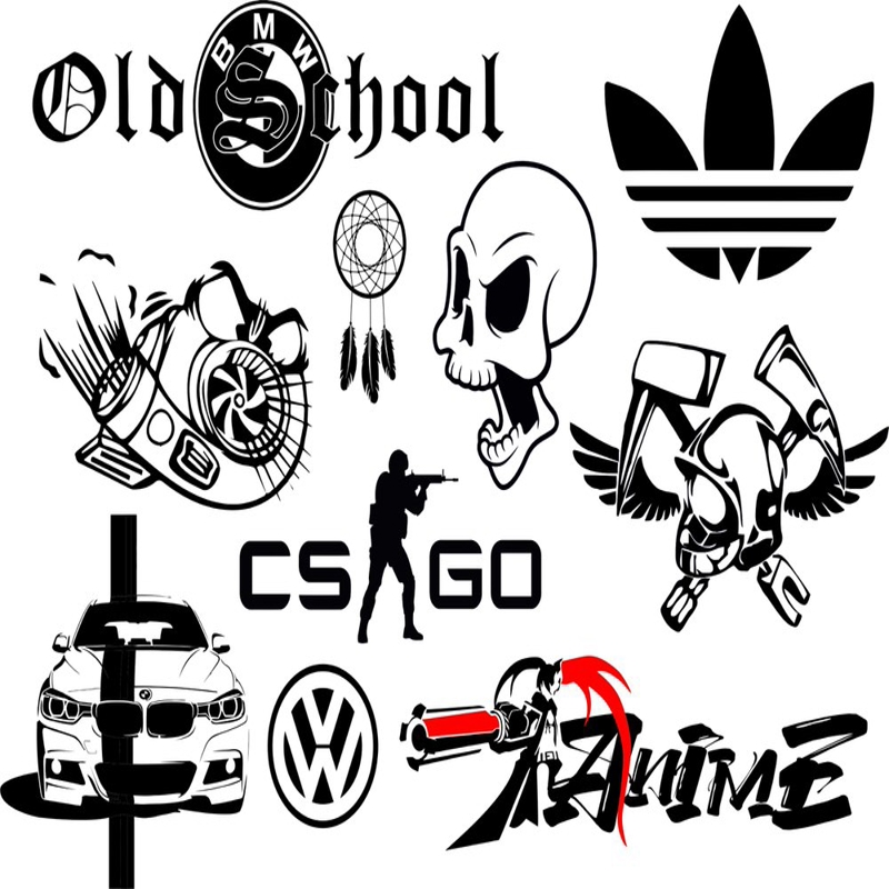 طرح فایل وکتور لوگو مناسب برای استفاده در دستگاه های cnc چوب و cnc لیزر - logo vector pack cdr file