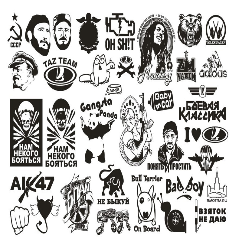 طرح وکتور برچسب‌های ماشین کلیپ‌آرت مناسب برای استفاده در دستگاه های cnc چوب و cnc لیزر - vector clipart car stickers cdr file