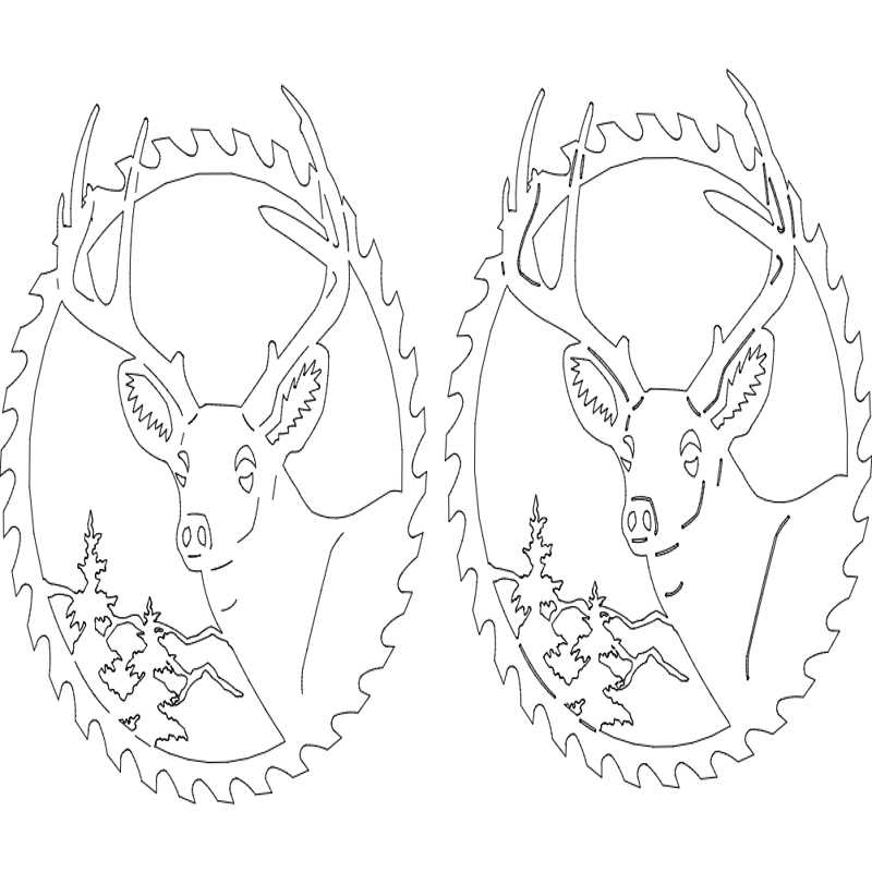 طرح تیغه اره های گرد مناسب برای استفاده در دستگاه های cnc چوب و cnc لیزر - circular sawblades dxf file