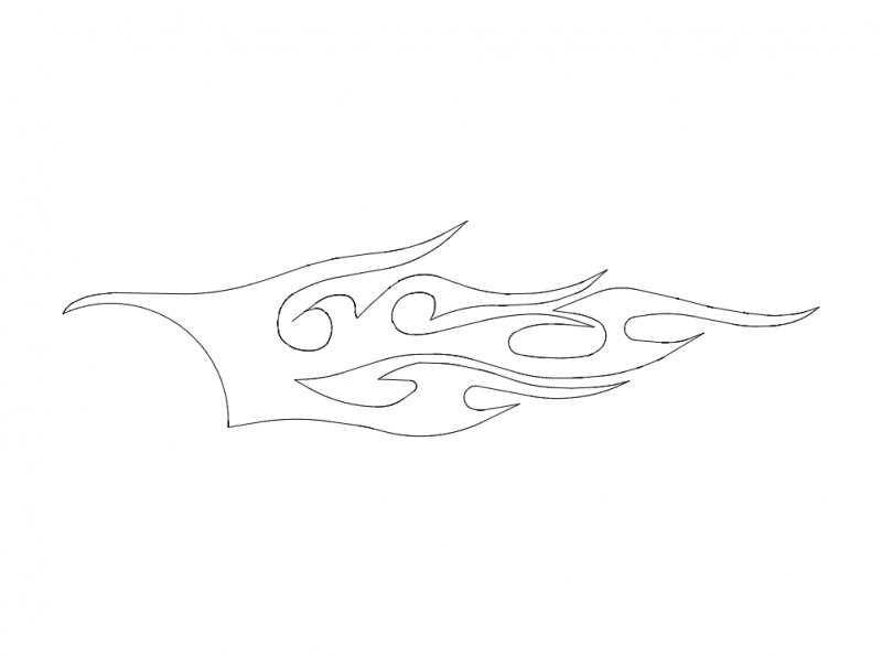 طرح شعله آتش مناسب برای استفاده در دستگاه های cnc چوب و cnc لیزر - fire flame dxf file