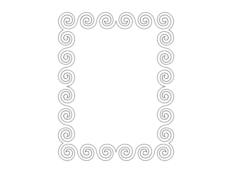 طرح فریم ۵ مناسب برای استفاده در دستگاه های cnc چوب و cnc لیزر - frame 5 dxf file