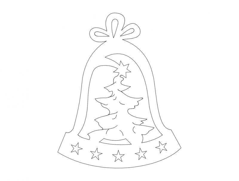 طرح dzwoneczek مناسب برای استفاده در دستگاه های cnc چوب و cnc لیزر - dzwoneczek dxf file