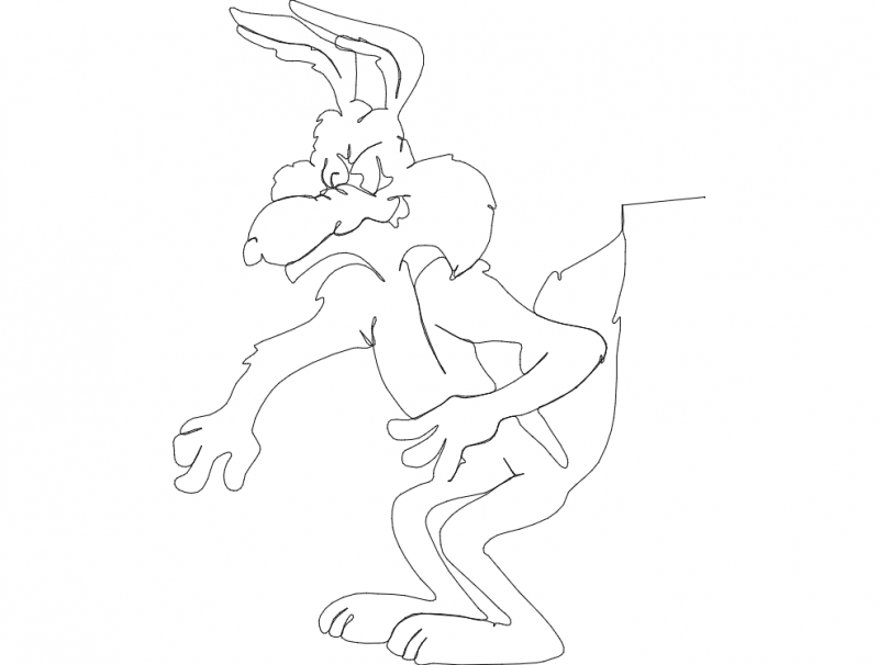 طرح کایوتی مناسب برای استفاده در دستگاه های cnc چوب و cnc لیزر - coyote dxf file