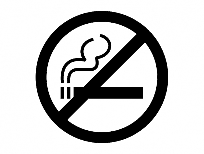 طرح تابلو سیگار کشیدن ممنوع مناسب برای استفاده در دستگاه های cnc چوب و cnc لیزر - no smoking sign dxf file