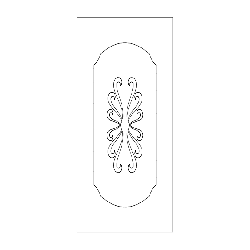 طرح تزیین درب شماره ۲ مناسب برای استفاده در دستگاه های cnc چوب و cnc لیزر - door decoration 2 dxf file