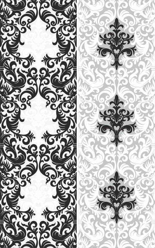 طرح فایل کورل cdr با طرح گلدار شیک و بدون درز مناسب برای استفاده در دستگاه های cnc چوب و cnc لیزر - vector seamless elegant damask sandblast pattern cdr file