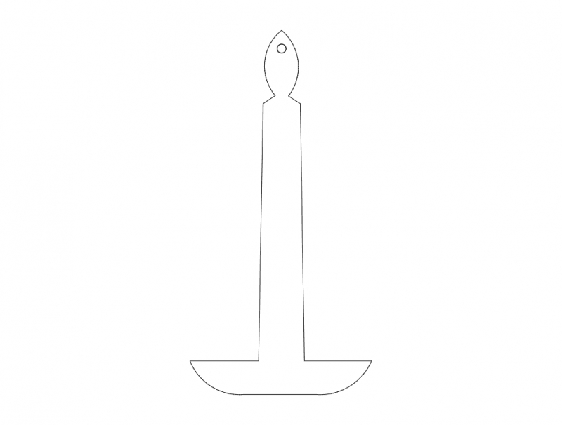 طرح تزیین شمع مناسب برای استفاده در دستگاه های cnc چوب و cnc لیزر - candle ornam dxf file