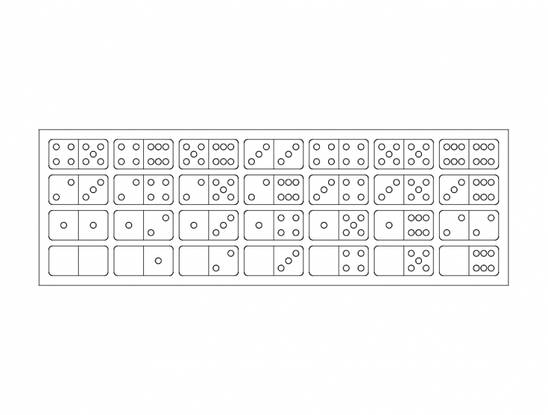 طرح دومینو مناسب برای استفاده در دستگاه های cnc چوب و cnc لیزر - domino dxf file
