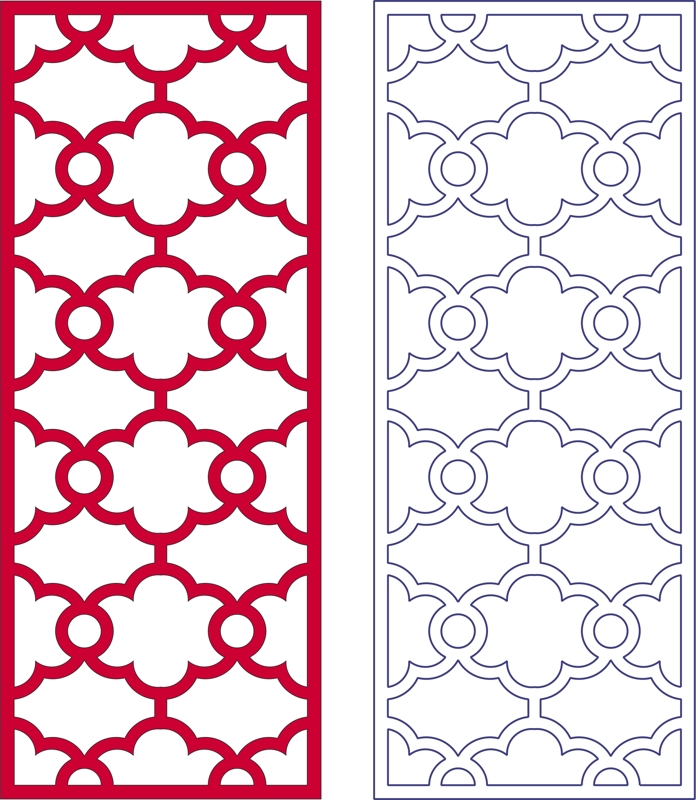 طرح مشبک مناسب برای استفاده در دستگاه های cnc چوب و cnc لیزر - lattice pattern dxf file