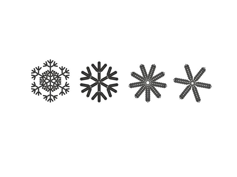 طرح وکتور هنری دانه‌های برف مناسب برای استفاده در دستگاه های cnc چوب و cnc لیزر - snowflake vectors art cdr file