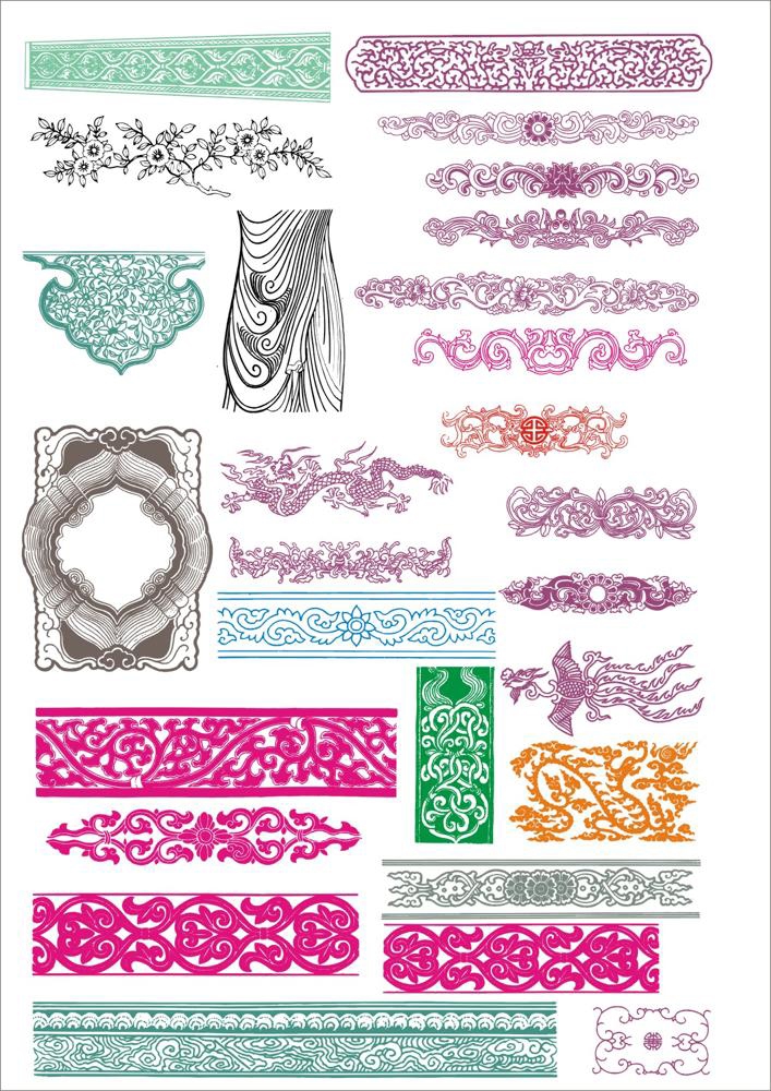 طرح مجموعه وکتور پترن کلاسیک مناسب برای استفاده در دستگاه های cnc چوب و cnc لیزر - classical pattern vector set cdr file