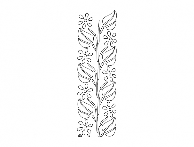 طرح گل مناسب برای استفاده در دستگاه های cnc چوب و cnc لیزر - pattern floral dxf file