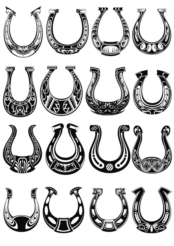 طرح نعل اسبی مناسب برای استفاده در دستگاه های cnc چوب و cnc لیزر - horseshoe cdr file
