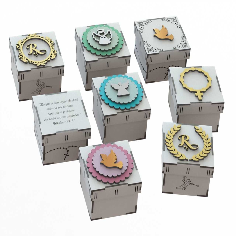 طرح کشتی کج کایخاس برای باتیسمو مناسب برای استفاده در دستگاه های cnc چوب و cnc لیزر - caixas para batismo cdr file