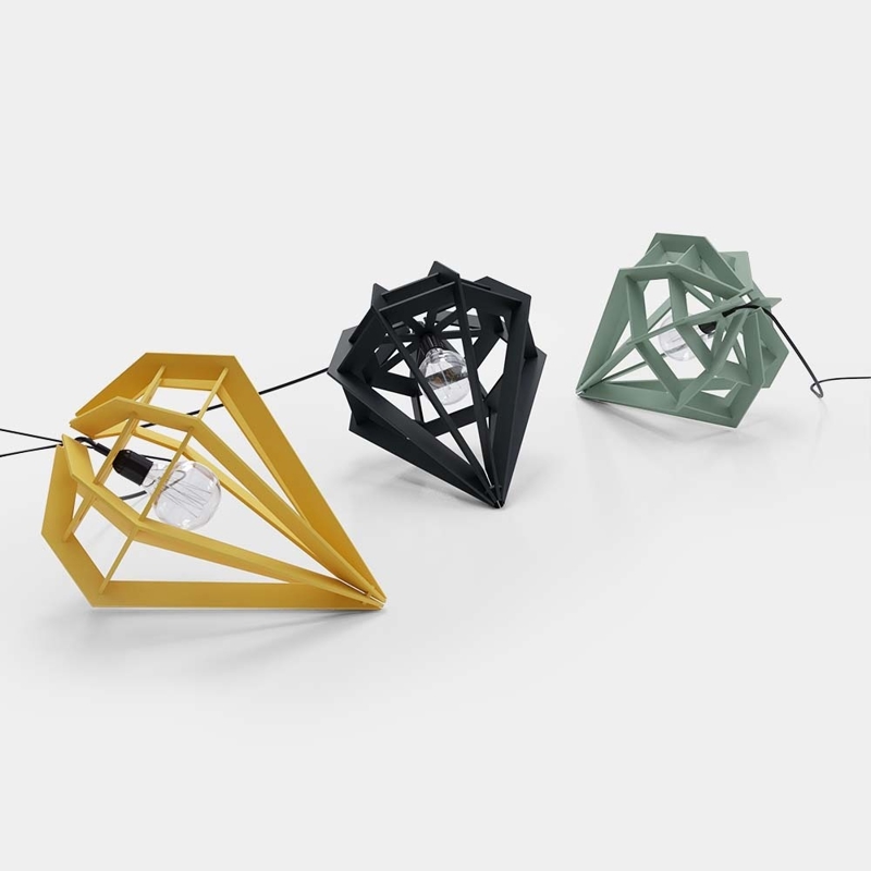 طرح لامپ کریستالی مناسب برای استفاده در دستگاه های cnc چوب و cnc لیزر - laser cut crystal lamp cdr file