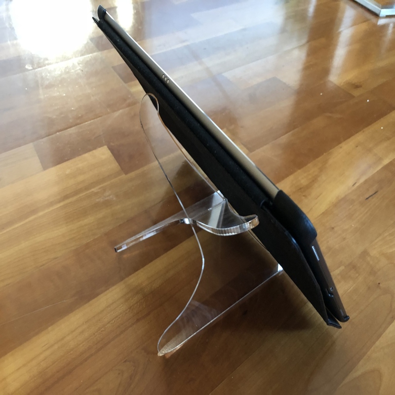 طرح برای پایه تبلت اکریلیک مناسب برای استفاده در دستگاه های cnc چوب و cnc لیزر - laser cut acrylic tablet stand svg file