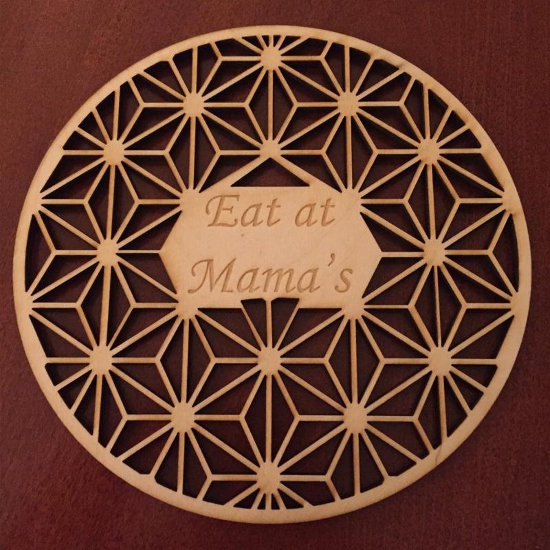 طرح سه پایه شخصی مناسب برای استفاده در دستگاه های cnc چوب و cnc لیزر - laser cut personalized trivet svg file